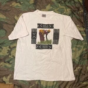 Vintage 90s Oneita Ouelessebougou Mali shirt single stitch men's XL